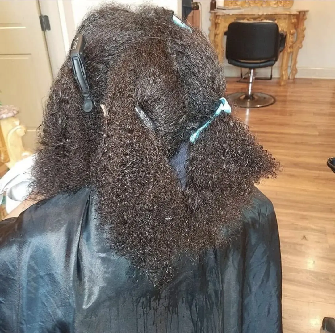 Japanese hair straightening before pic Curly Curly Before Image